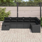 Sofa Set mit Kissen 8 pcs Poly-Rattan