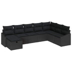 Sofa Set mit Kissen 8 pcs Poly-Rattan