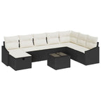 Sofa Set mit Kissen 8 pcs Poly-Rattan