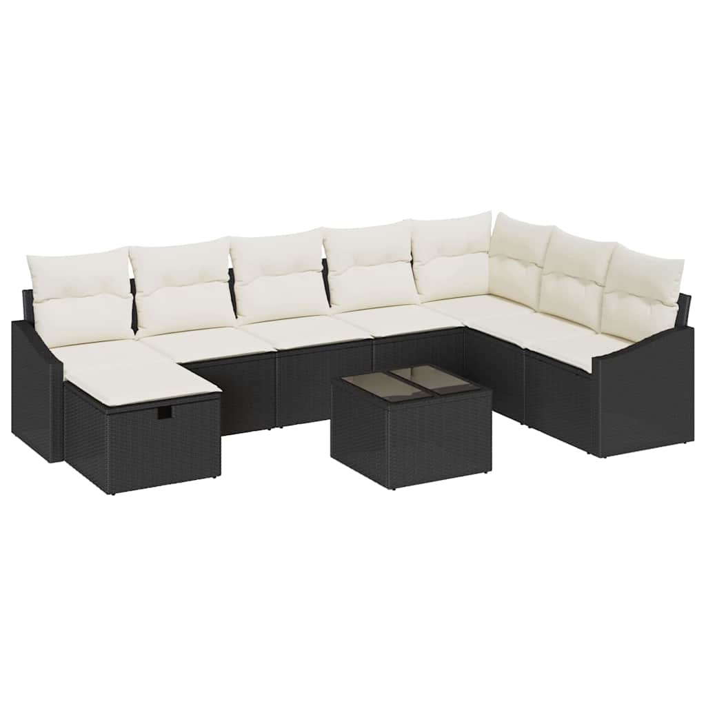 Sofa Set mit Kissen 8 pcs Poly-Rattan