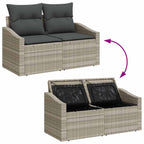 Sofa Set mit Kissen 9 pcs Poly-Rattan