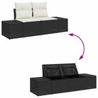 Sofa Set mit Kissen 5 pcs Poly-Rattan