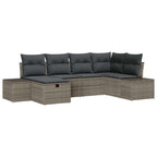 Sofa Set mit Kissen 7 pcs Poly-Rattan