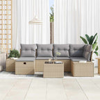 Sofa Set mit Kissen 6 pcs Poly-Rattan