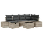 Sofa Set mit Kissen 6 pcs Poly-Rattan