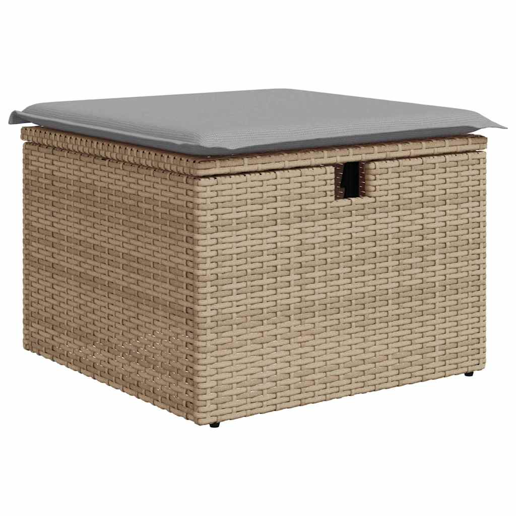 Sofa Set mit Kissen 7 pcs Poly-Rattan