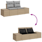 Sofa Set mit Kissen 7 pcs Poly-Rattan