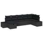 Sofa Set mit Kissen 7 pcs Poly-Rattan
