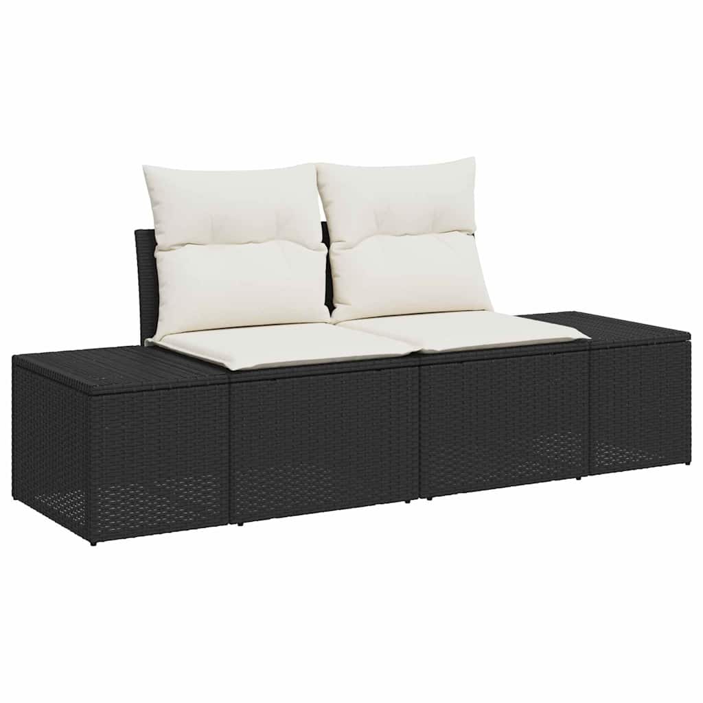 Sofa Set mit Kissen 8 pcs Poly-Rattan