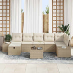 Sofa Set mit Kissen 8 pcs Poly-Rattan