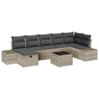 Sofa Set mit Kissen 8 pcs Poly-Rattan