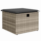 Garten-Sofa-Set 7 pcs Grau 55 x 62 x 69 cm Poly Rattan