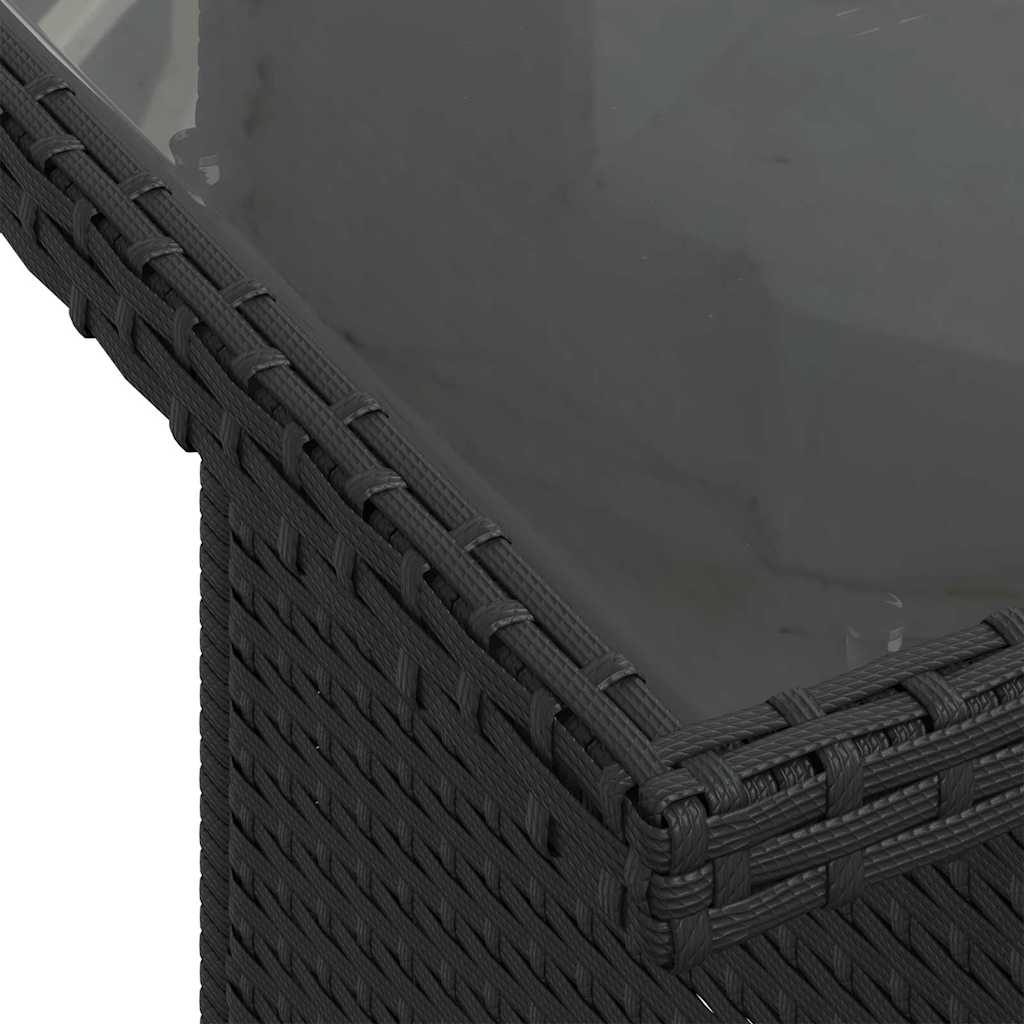 Garten-Sofa-Set 8 pcs Schwarz Poly-Rattan
