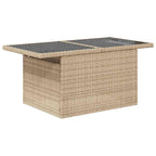 Garten-Sofa-Set 9 pcs Beige Poly-Rattan