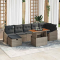 Garten-Sofa-Set 8 pcs Grau Poly-Rattan