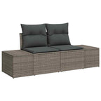 Garten-Sofa-Set 6 pcs Grau Poly-Rattan