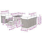 Garten-Sofa-Set 8 pcs Schwarz Poly-Rattan