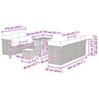Gartensofa-set 10 pcs Beige Poly-Rattan