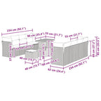 Gartensofa-set 11 pcs Beige Poly-Rattan