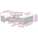 Gartensofa-set 11 pcs Beige Poly-Rattan