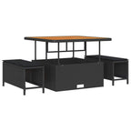 Gartensofa-set 8 pcs Schwarz Poly-Rattan