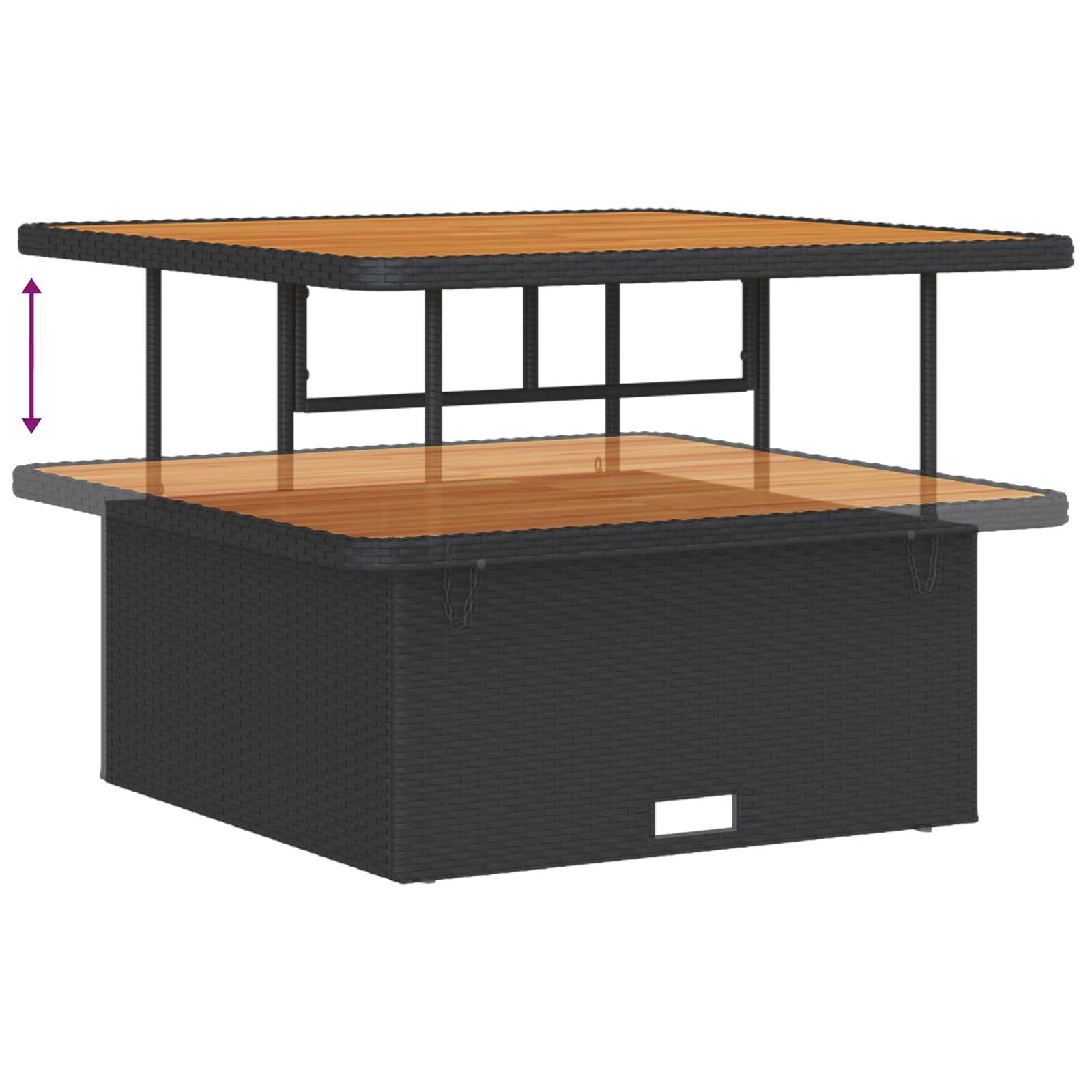Gartensofa-set 9 pcs Schwarz Poly-Rattan