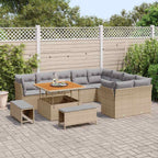Gartensofa-set 12 pcs Beige Poly-Rattan