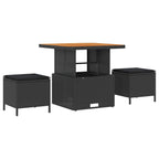 Gartensofa-set 12 pcs Schwarz Poly-Rattan