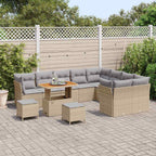 Gartensofa-set 12 pcs Beige Poly-Rattan