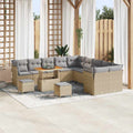 Gartensofa-set 13 pcs Beige Poly-Rattan
