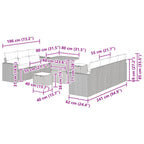 Garten-Sofa-Set 10 pcs Schwarz Poly-Rattan