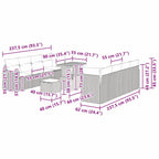 Gartensofa-set 11 pcs Schwarz Poly-Rattan