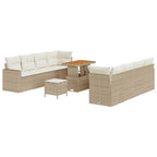 Gartensofa-set 11 pcs Beige Poly-Rattan
