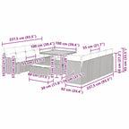 Gartensofa-set 11 pcs Beige Poly-Rattan