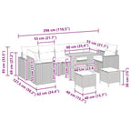 Gartensofa-set 10 pcs Beige Poly-Rattan