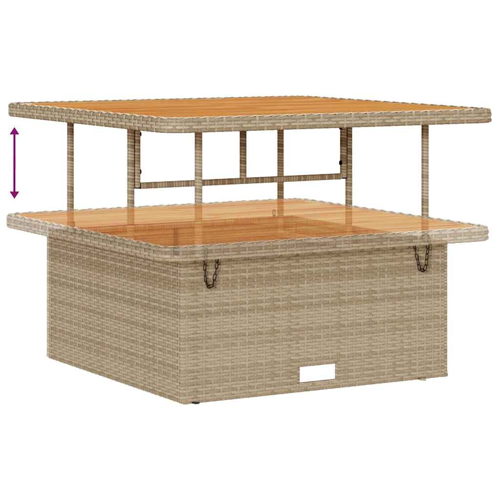 Gartensofa-set 9 pcs Beige Poly-Rattan