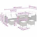 Gartensofa-set 10 pcs Beige Poly-Rattan