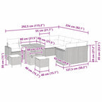 Gartensofa-set 12 pcs Schwarz Poly-Rattan