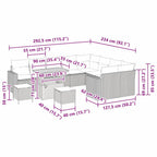 Gartensofa-set 12 pcs Beige Poly-Rattan