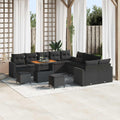Gartensofa-set 13 pcs Schwarz Poly-Rattan