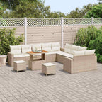 Gartensofa-set 13 pcs Beige Poly-Rattan