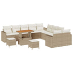 Gartensofa-set 13 pcs Beige Poly-Rattan