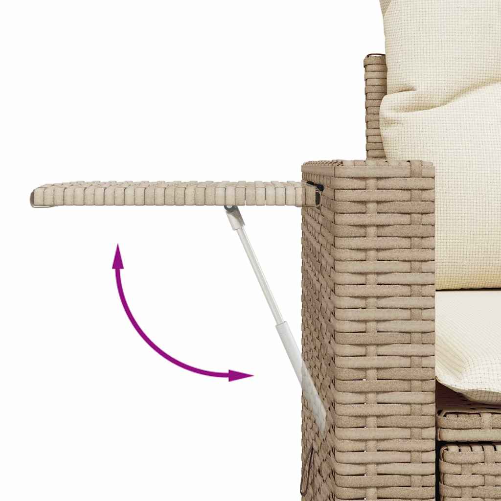 Gartensofa-set 10 pcs Beige Poly-Rattan