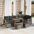 Gartensofa-set 10 pcs Grau Poly-Rattan
