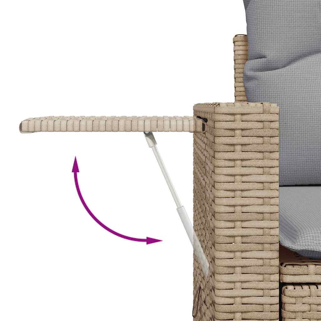 Gartensofa-set 12 pcs Beige Poly-Rattan