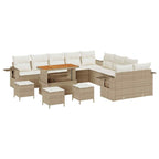 Gartensofa-set 14 pcs Beige Poly-Rattan
