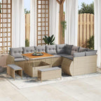 Gartensofa-set 12 pcs Beige Poly-Rattan