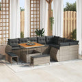 Gartensofa-set 12 pcs Grau Poly-Rattan