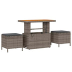 Gartensofa-set 12 pcs Grau Poly-Rattan
