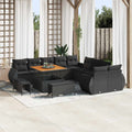Gartensofa-set 13 pcs Schwarz Poly-Rattan
